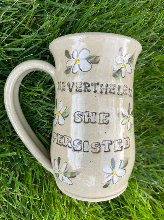 Nevertheless She Persisted-Daisy-Blue Flowers