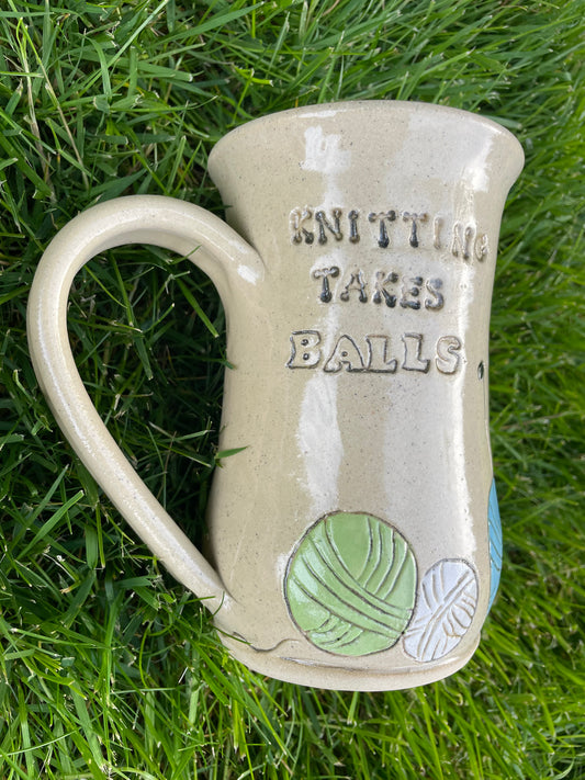 Knitting takes balls Mug